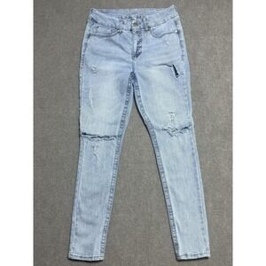 Seven7 Jeans Womens 8 High Rise Skinny Distressed Ripped Amsterdam Denim‎ Pants